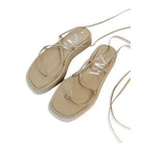 Zara platform wrap sandals - 7